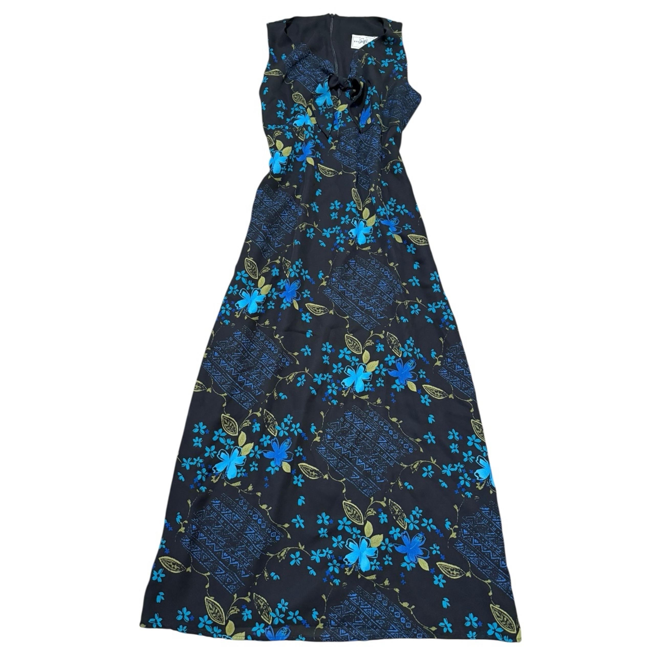 Vintage Studio Ease Boho Floral Summer Maxi Slip dress, size 6