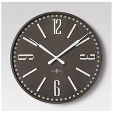 Large 32-inch Farmhouse Style Wall Clock, Brown