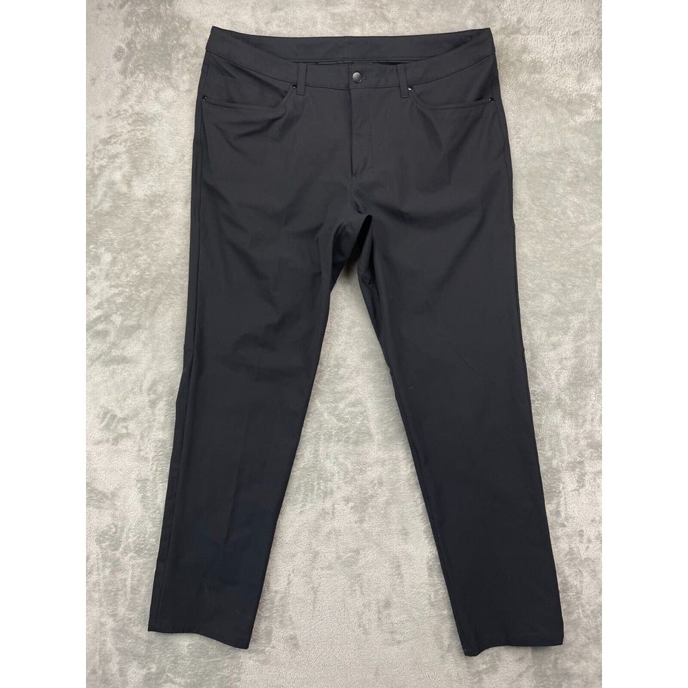 Lululemon Men's ABC Classic Warpstreme Pants 38x33.5 Black Straight LM5ADFS