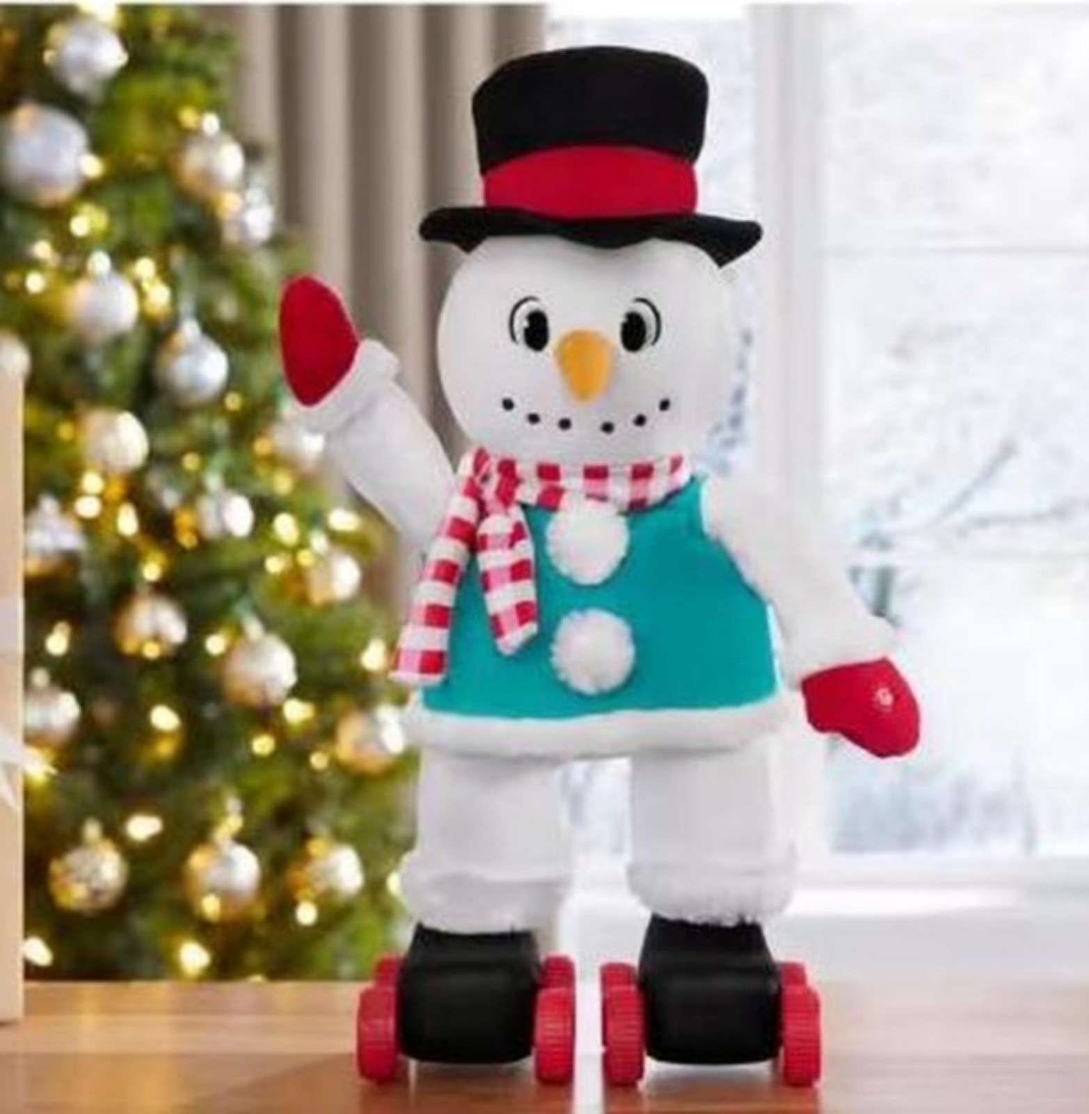 Gemmy 17 Christmas Roller Skating Snowman.