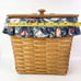 Longaberger 1995 Mail Basket / Hanging Kit Fabric Liners & Plastic Liner Signed