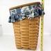 Longaberger 1995 Mail Basket / Hanging Kit Fabric Liners & Plastic Liner Signed
