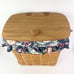 Longaberger 1995 Mail Basket / Hanging Kit Fabric Liners & Plastic Liner Signed