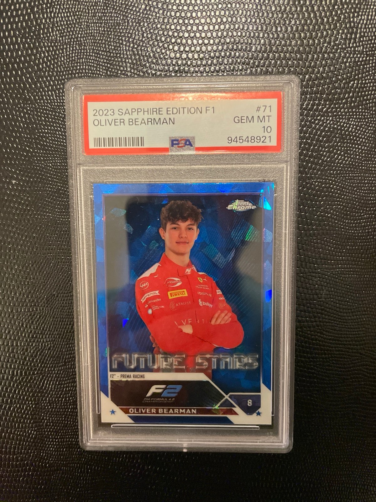 Oliver Bearman 2023 sapphire Psa 10