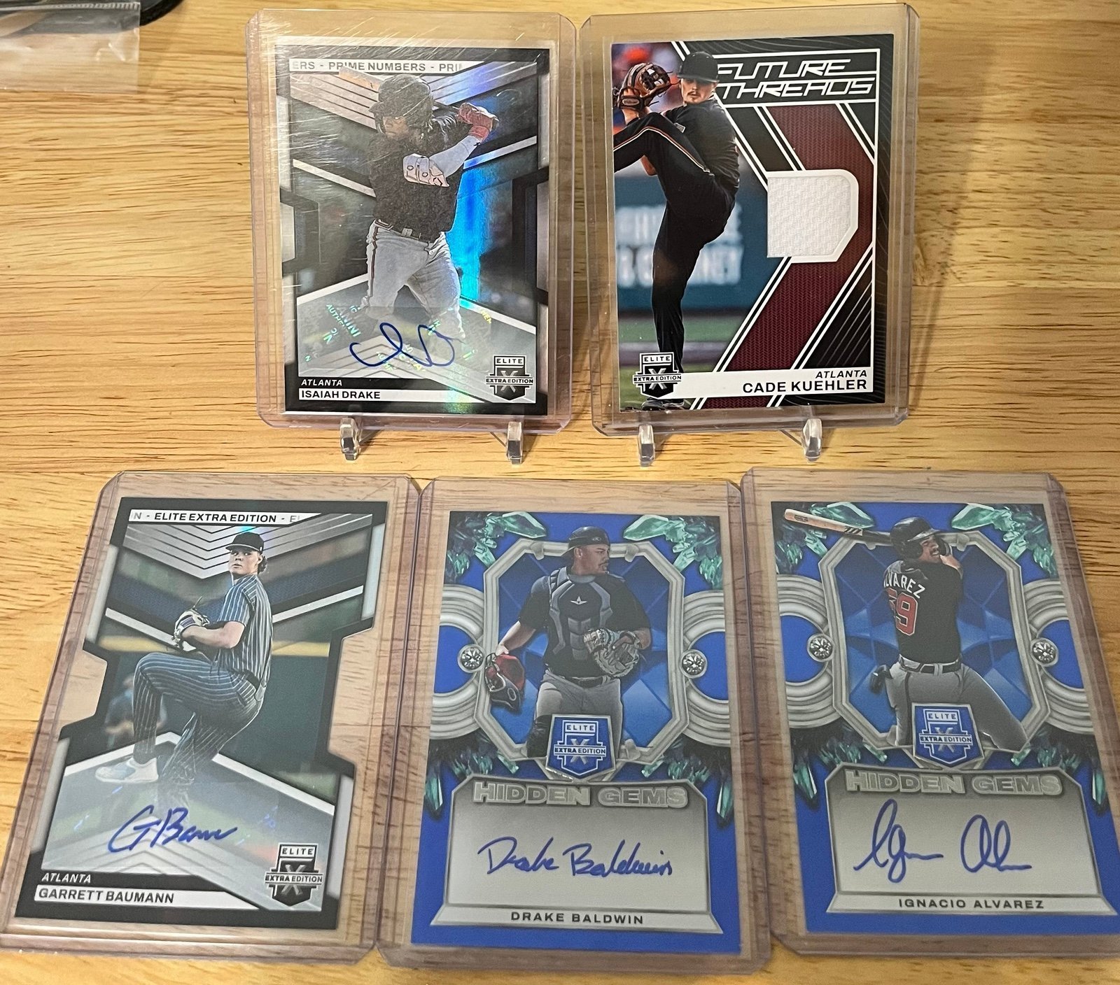 2023 Panini Elite Extra Edition Isaiah Drake Prime Numbers Auto. #137/200 Braves