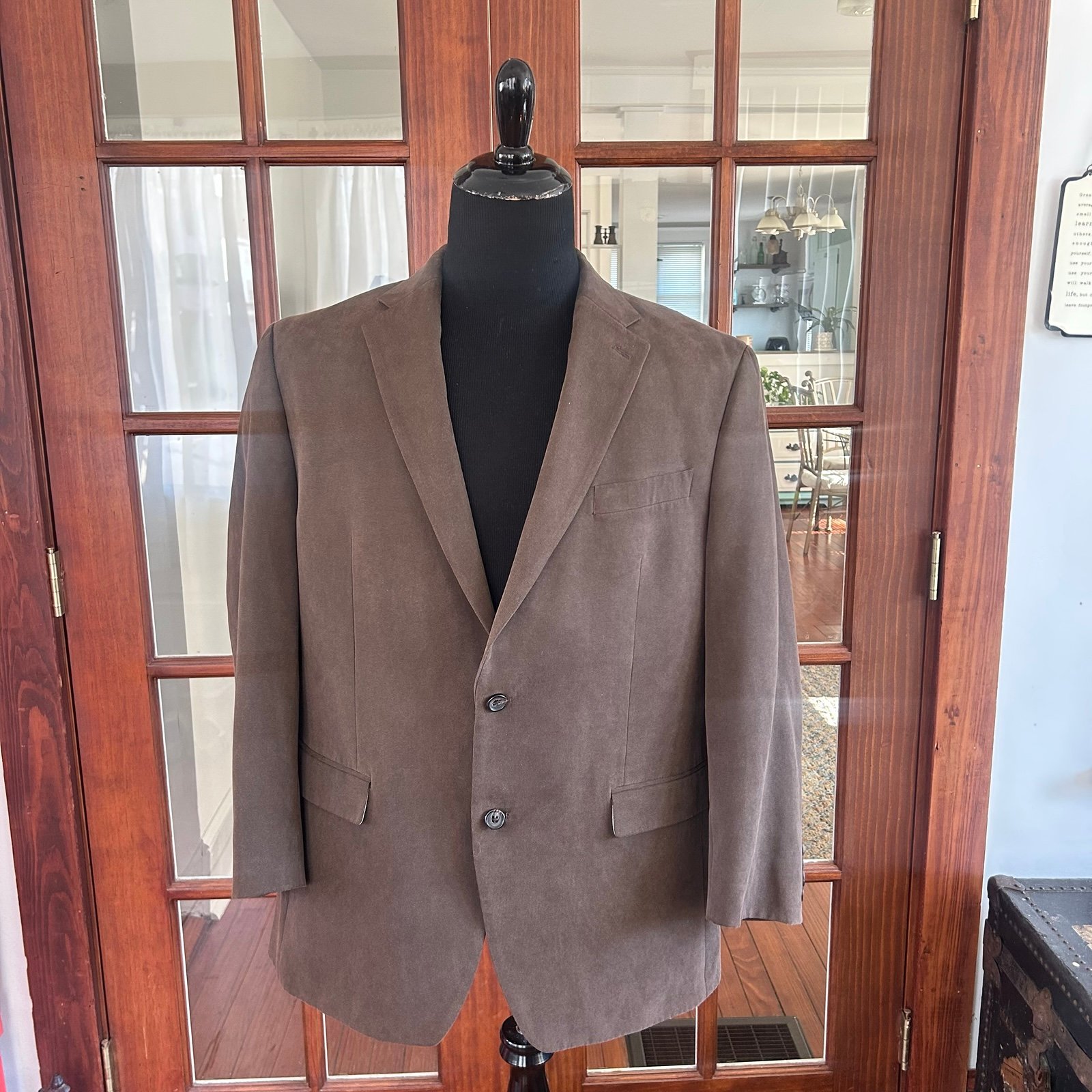 Polo Ralph Lauren Brown Polyester Lord & Taylor Blazer Sport Coat 42R