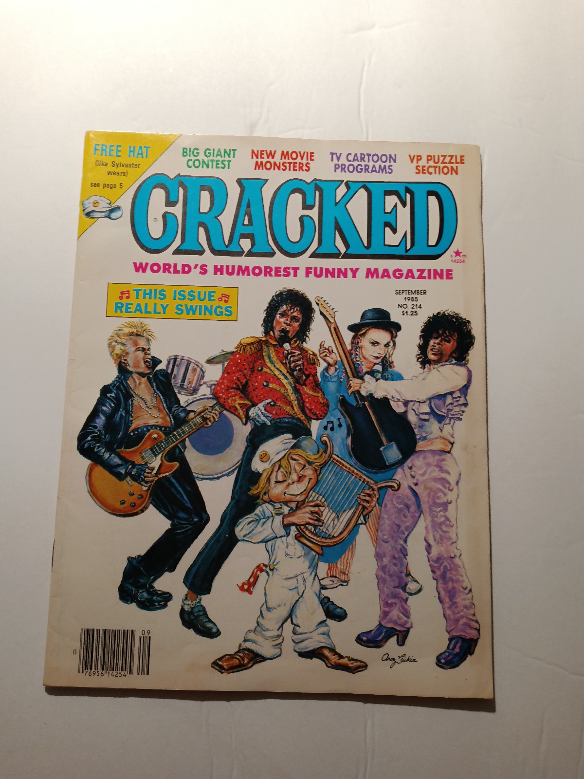 1985 Super Rare Cracked Magazine Micheal Jackson Prince Boy George Billy Joel