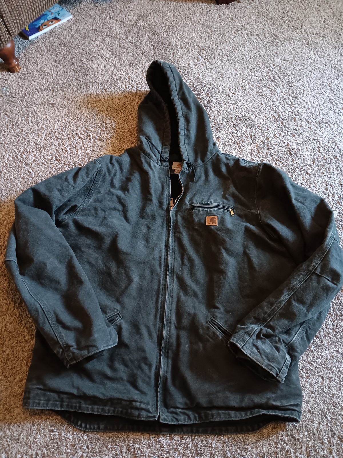 Vintage 90s y2k sherpa lined carhartt denim jacket XL tall