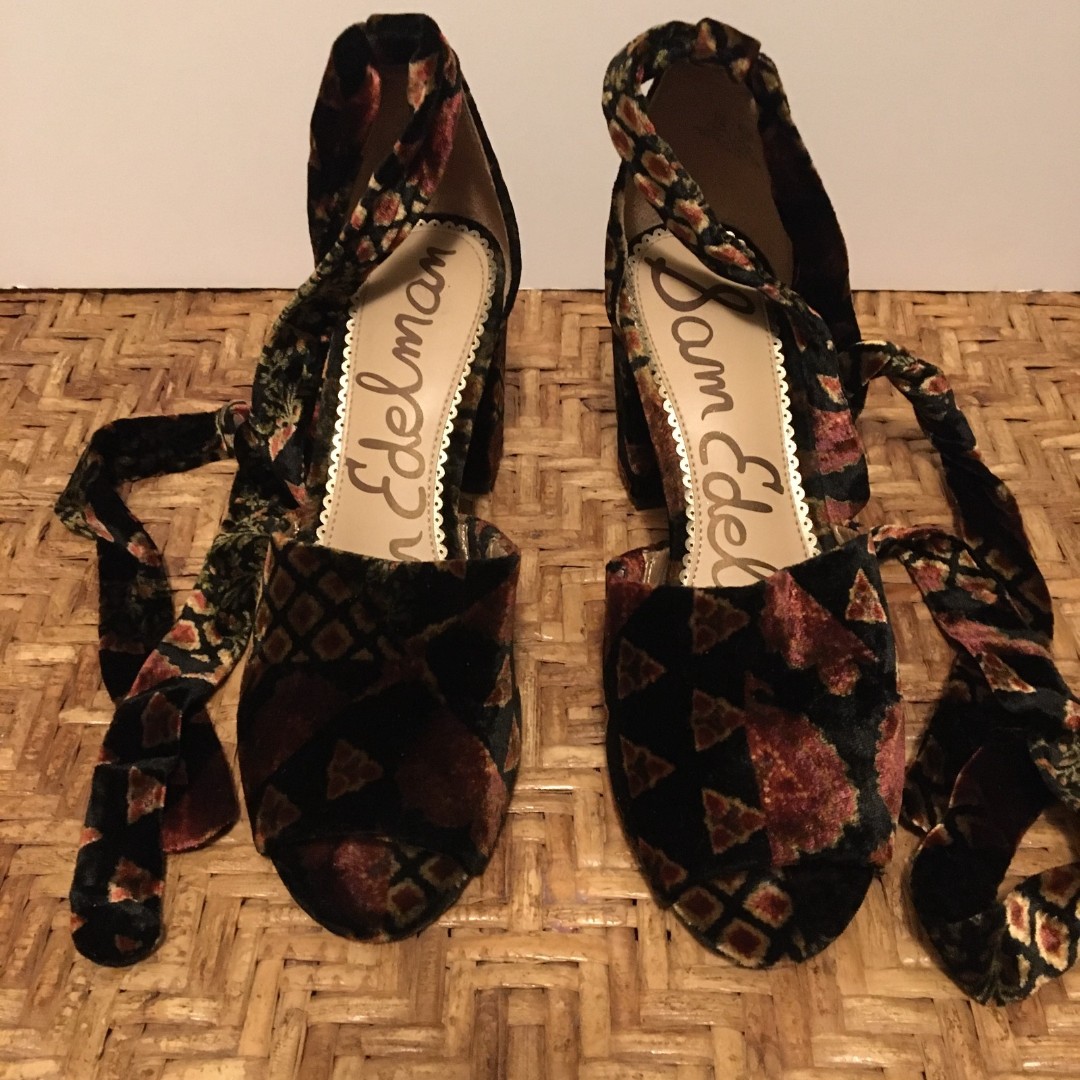 Sam Edelman Ankle Wrap Block Heel Size 7
