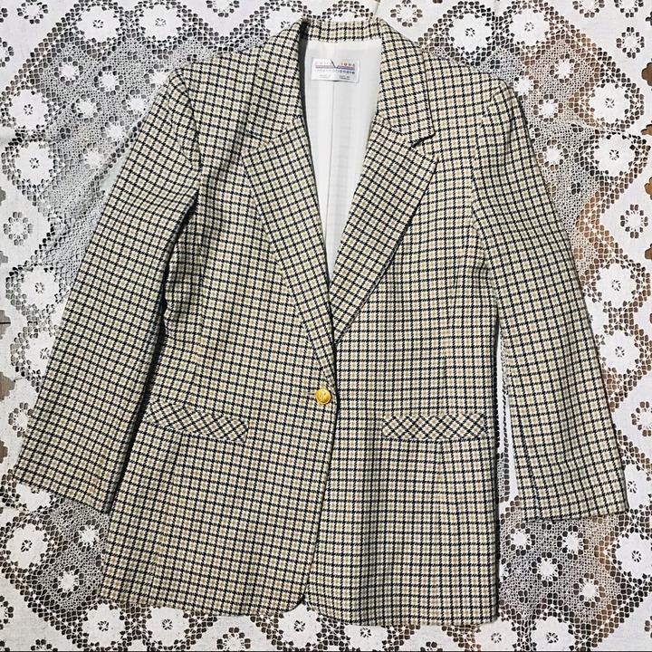 Vintage wool blazer jacket