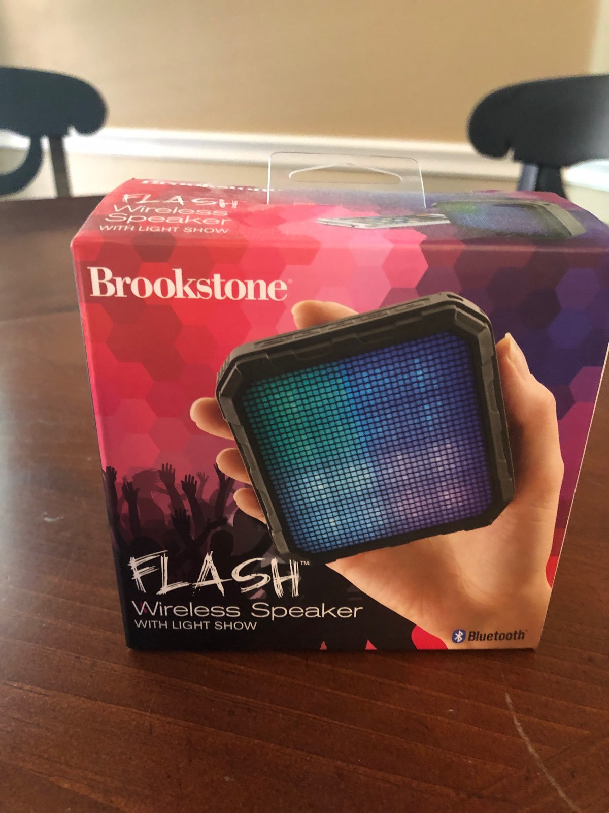 brookstone wireless speaker w light show