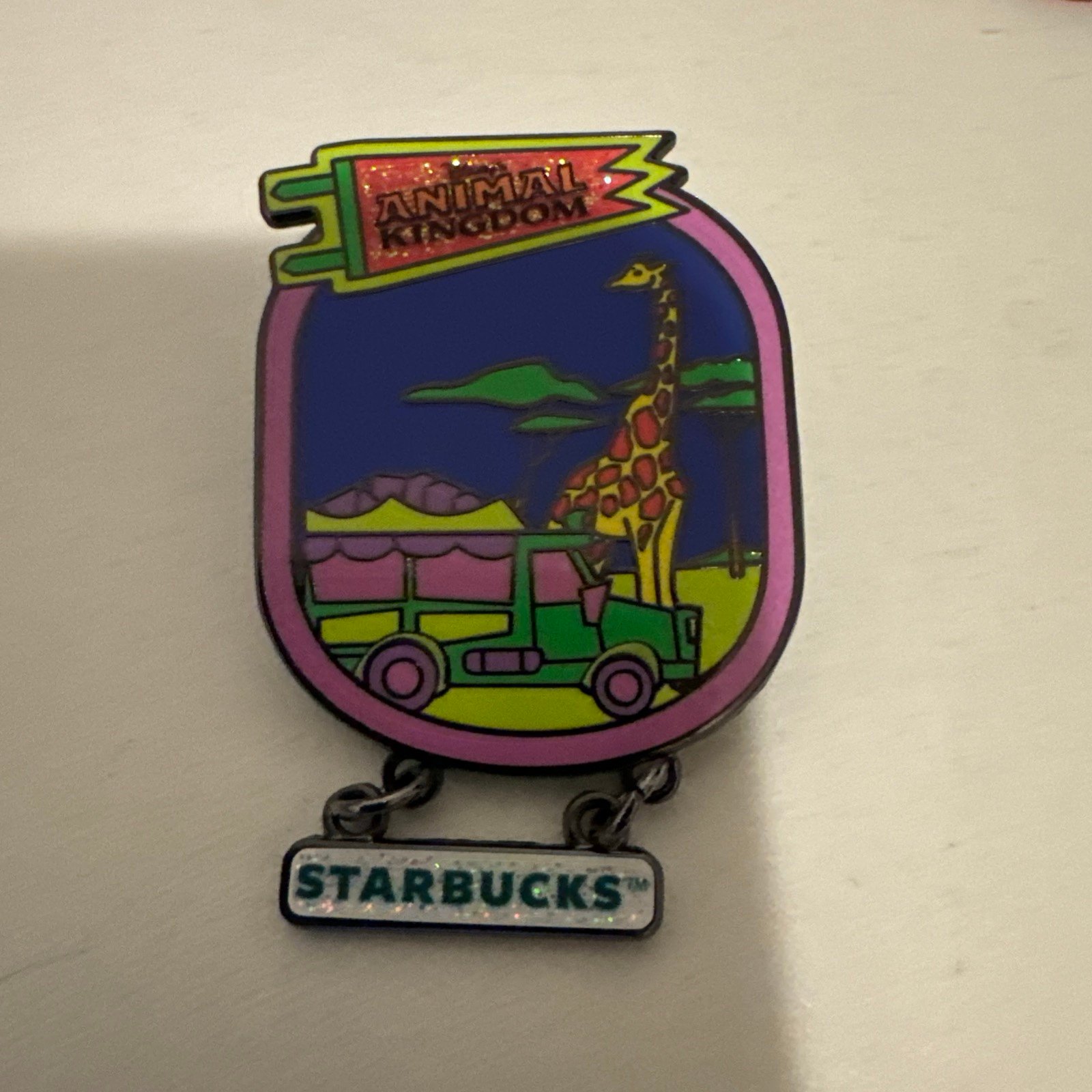 Disney Parks Pin 2025 Starbucks Mystery Animal Kingdom Kilimanjaro Safari Only
