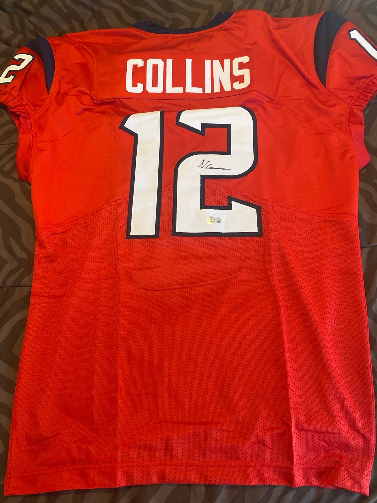 Nico Collins Signed Autographed Houston Texans Custom Pro Cut Jersey Beckett