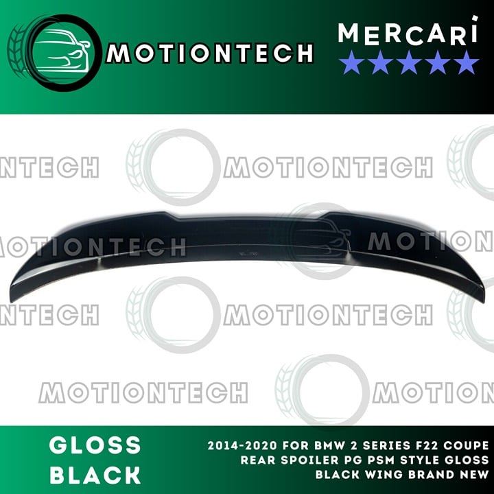 2014-2020 For BMW 2 Series F22 Coupe Rear Spoiler PG PSM Style Gloss Black Wing