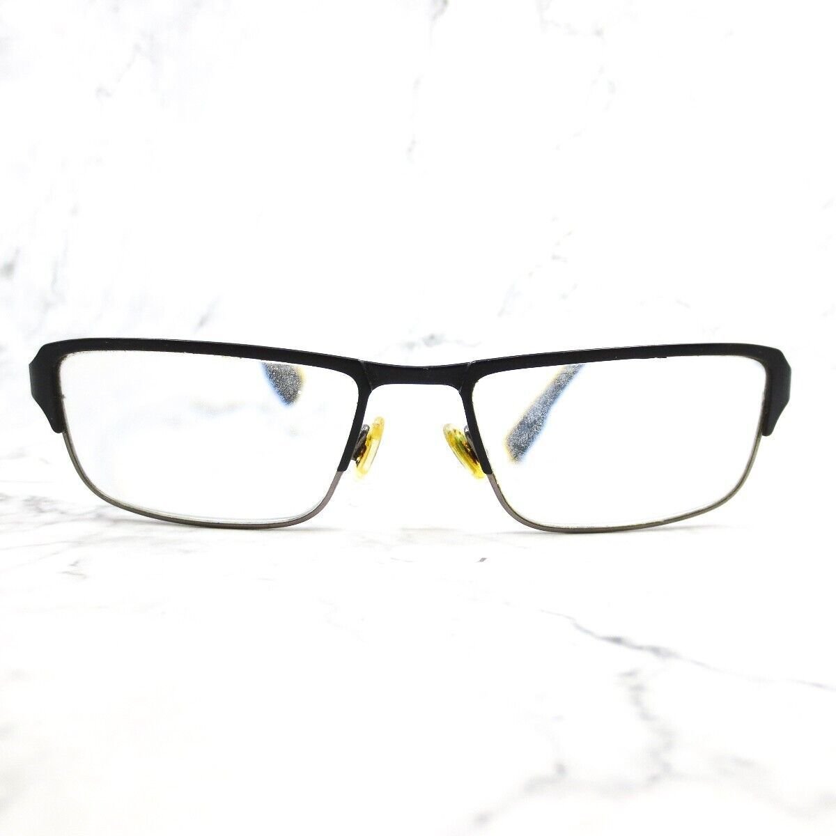 Flexon E1026 001 Eyeglasses Black Rectangular Full Rim Frames 54-17-140