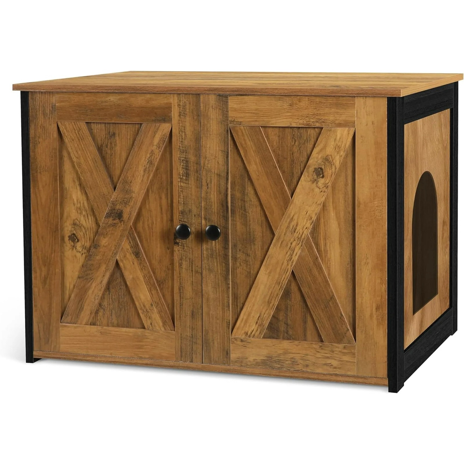 Litter Box Enclosure, Cat Litter Box, Fit Most of Litter Box, Warm Brown