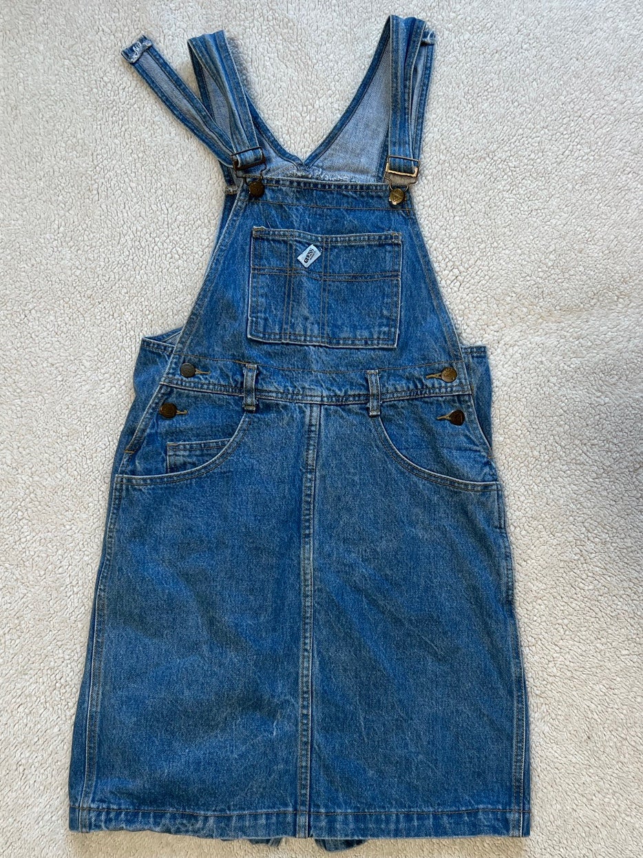 Vintage GUESS Denim Bib Dress, Size 2