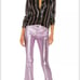 RtA Denim Lambskin Leather Flare Pants