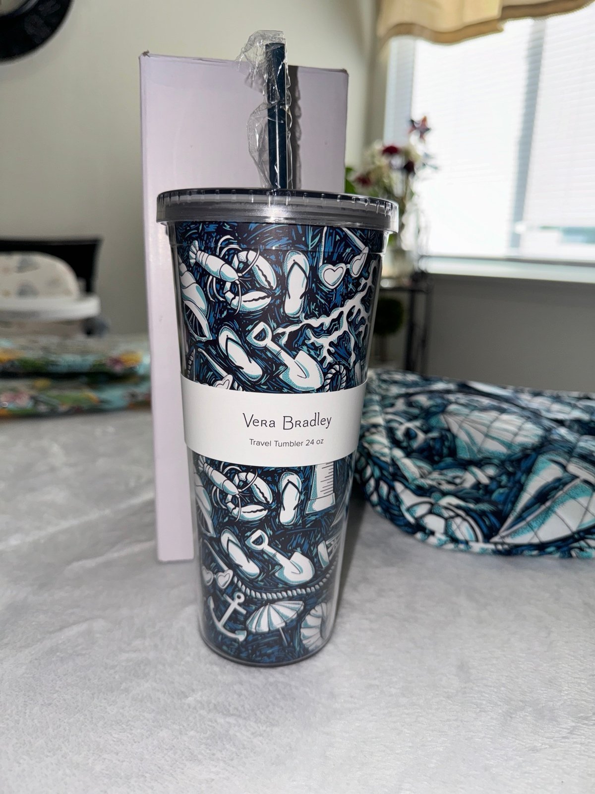 Vera Bradley Traveler Bag and Travel Tumbler