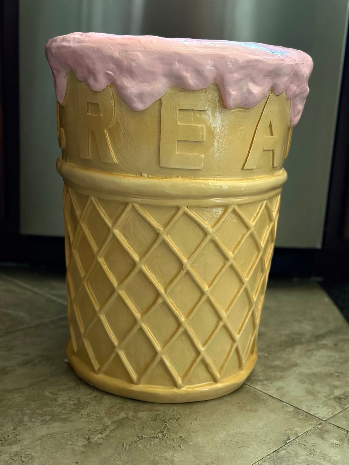 Melted Ice Cream Cone Food Stool