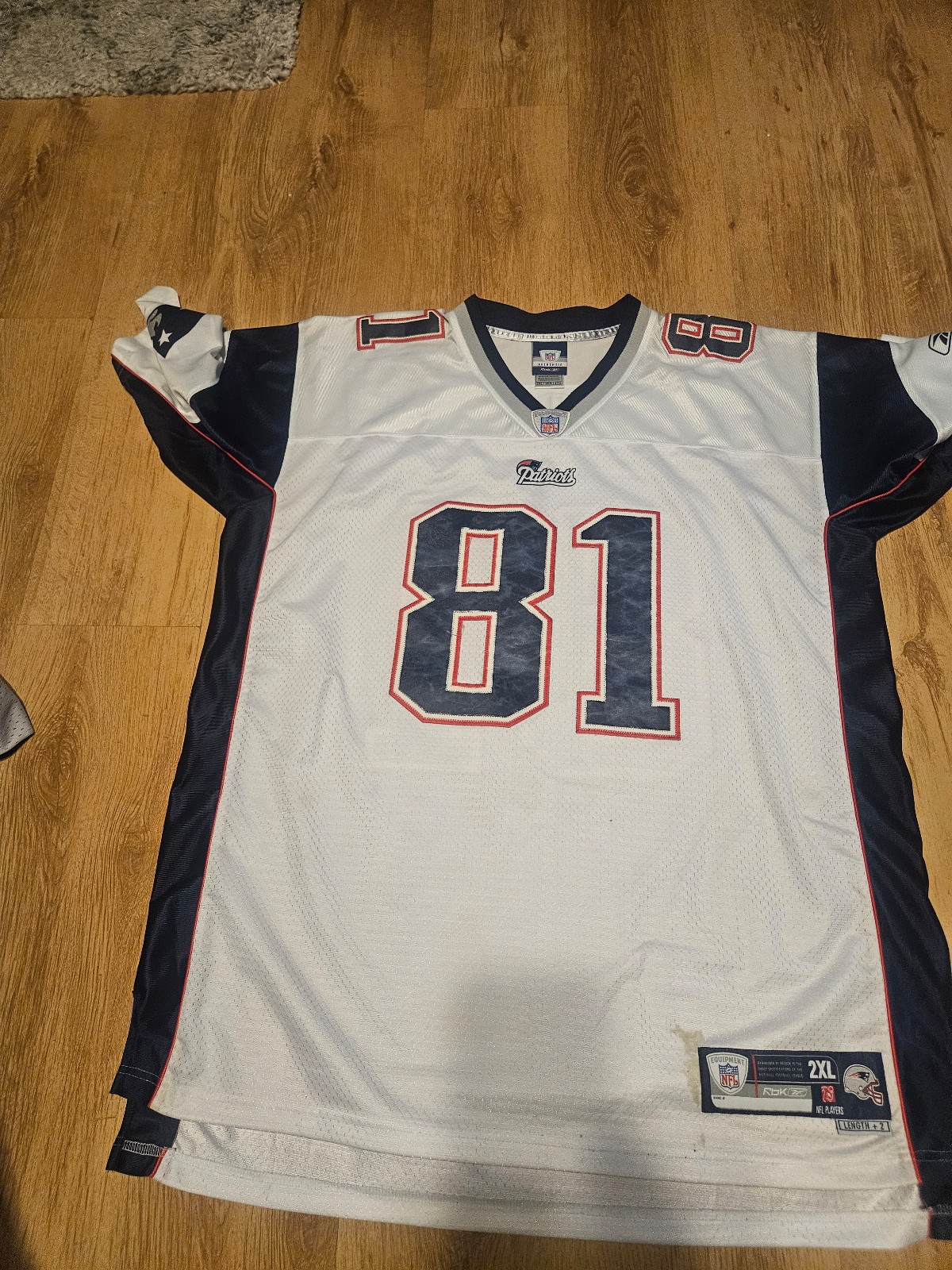 Vintage reebok new england patriots #81 randy moss jersey size 2x
