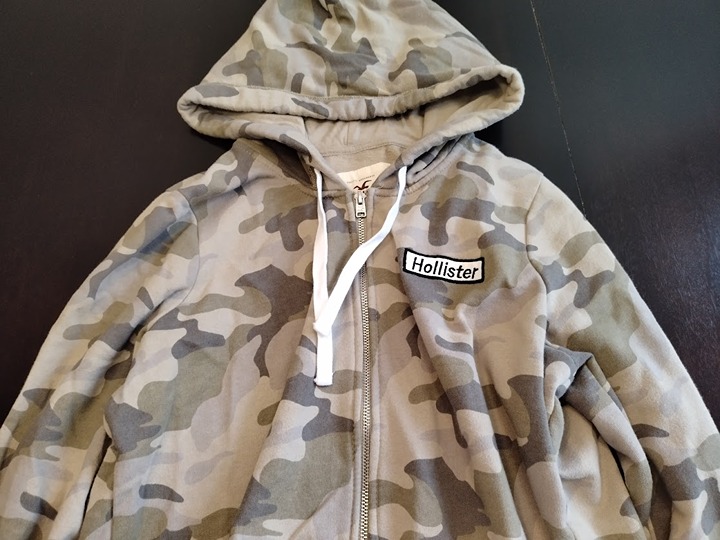 Hollister Camo Green Camouflage Hoodie
