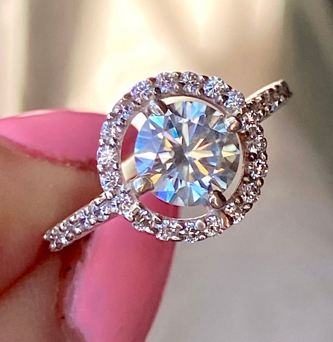❤️ HOT‼️ SALE ‼️ 1.10 Cts. REAL DIAMOND ⭐️ ENGAGEMENT RING ⭐️ PRICE FIRM ⭐️