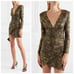 Alice + Olivia Diaz Dress Metallic Snakeskin