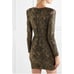 Alice + Olivia Diaz Dress Metallic Snakeskin