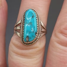 VTG NATIVE AMERICAN TURQUOISE RING. #A63
