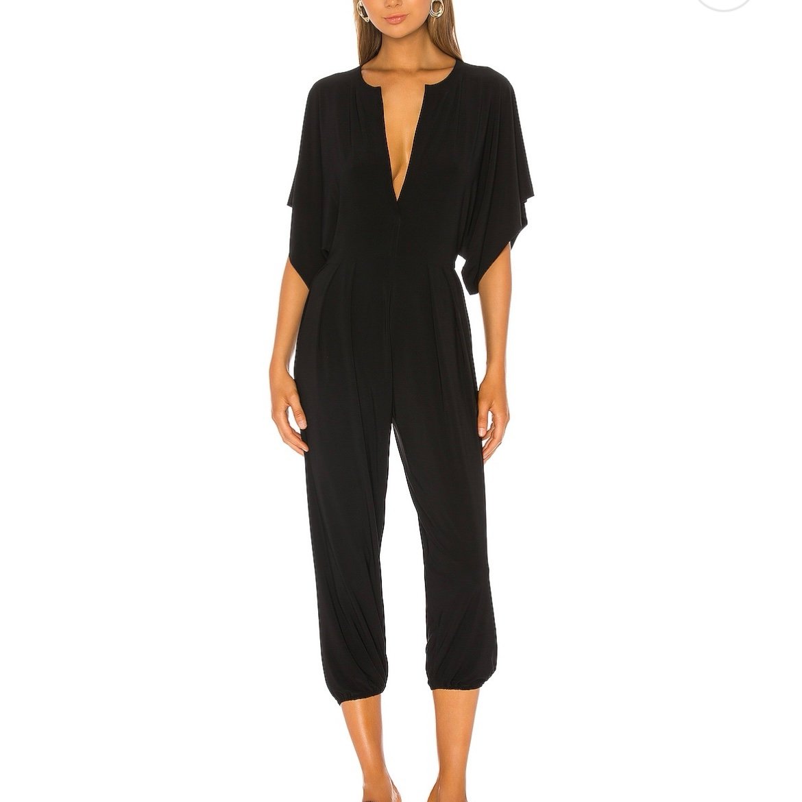 Norma Kamali Kamalikulture Jog Jumpsuit in Black - NEW - XS