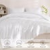 White queen size comforter set 3 piece boho pom pom