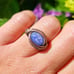 Wire wrapped beautiful tanzanite ring in copper