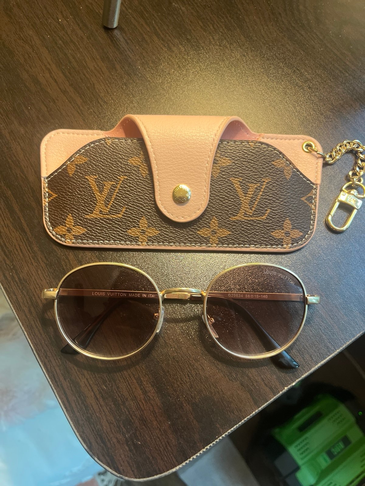 Sunglasses with monogram case