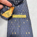 Donna Karen Blue and Yellow Geometric Silk Men's Necktie