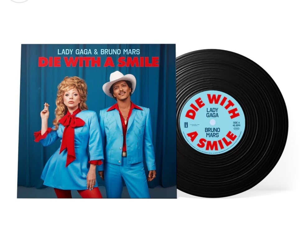 Lady Gaga & Bruno Mars-Die With A Smile 7” Vinyl Single-SOLD OUT-SEALED