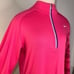 Nike DriFit Womens L Hot Pink 1/4th Zip Longsleeve Performance Athletic Pullover