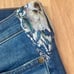 Vtg TRUE RELIGION Becca Blue Jeans & Floral Patches Mid Rise Bootcut Sz 24