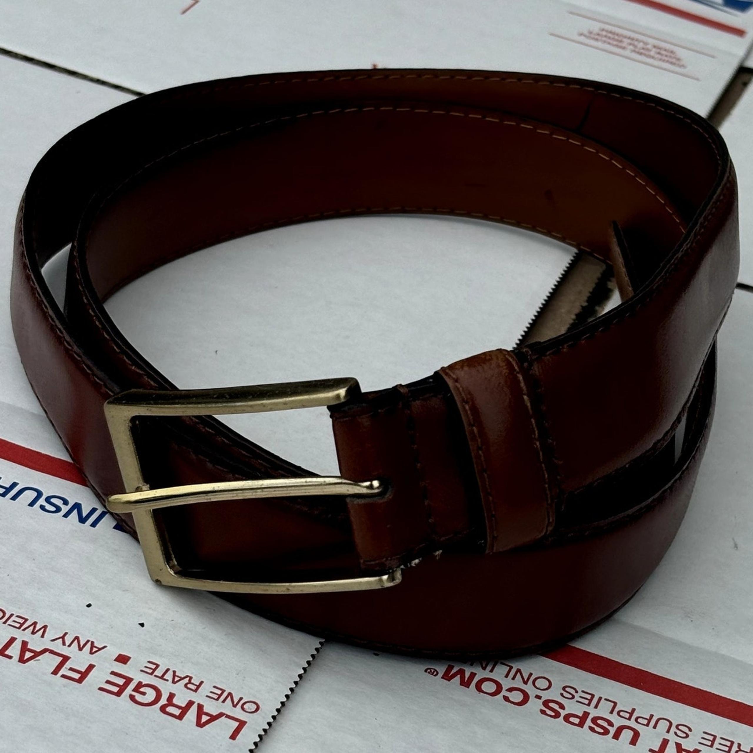 Gold & Brown Jos. A. Bank Men's Leather Belt