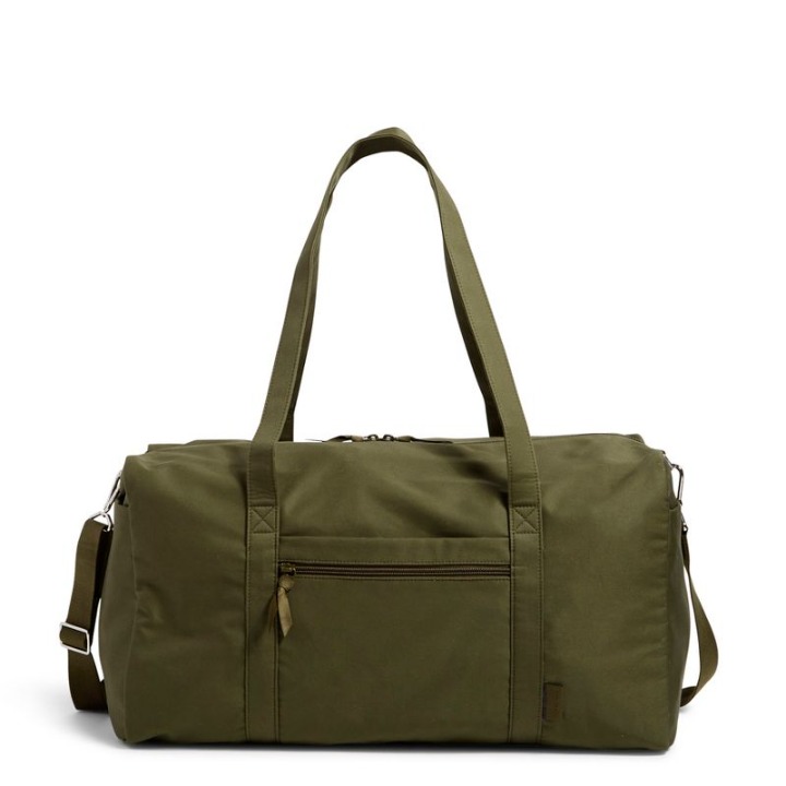 Women's Recycled Cotton Large Travel Duffle Bag - color - climbing ivy green