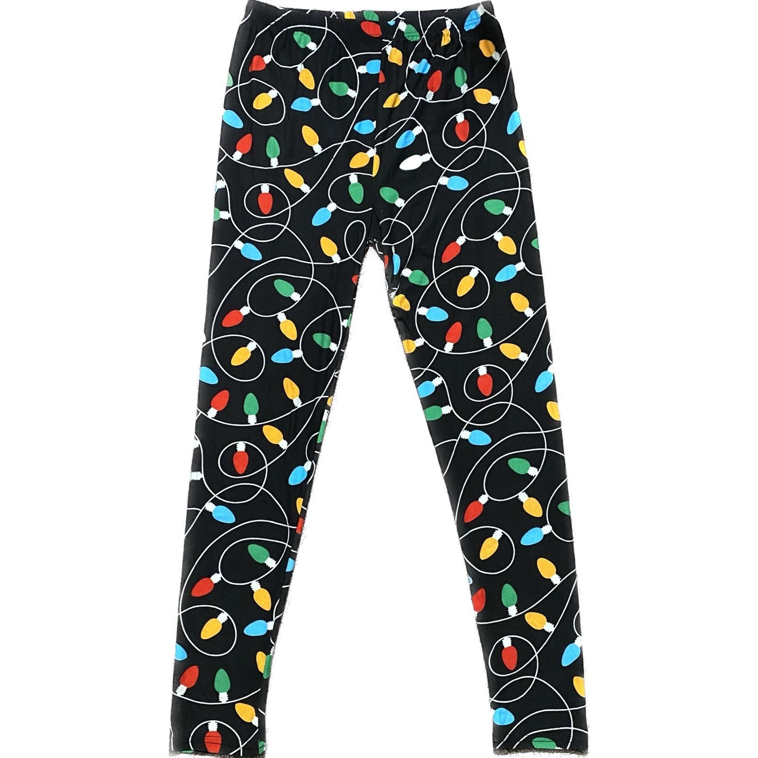 TWO LEFT FEET Women Holiday Leggings, Black, S/M (4-10)