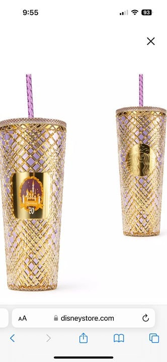 Disneyland 70th Sleeping Beauty Castle Starbucks Tumbler