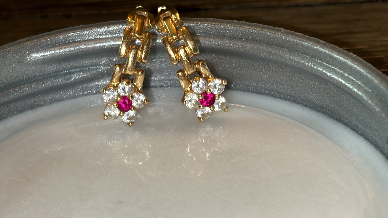 Gold earrings