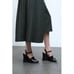 ZARA Faux patent leather wedge sandals 1307/110