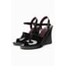 ZARA Faux patent leather wedge sandals 1307/110
