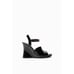 ZARA Faux patent leather wedge sandals 1307/110