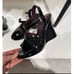 ZARA Faux patent leather wedge sandals 1307/110