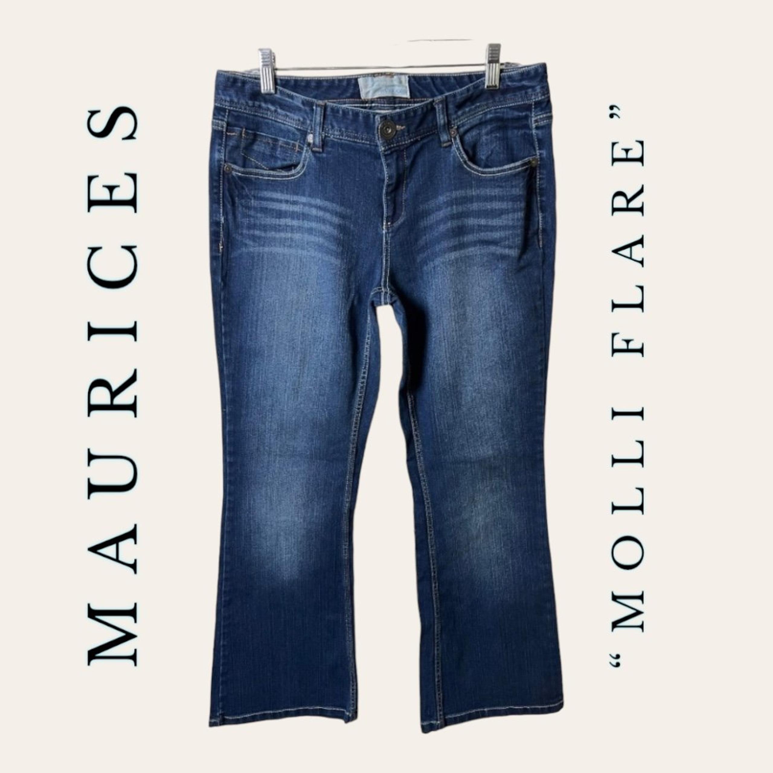 WOMEN’S MAURICES MOLLI FLARE DENIM JEANS SIZE 11/12 REGULAR MEDIUM WASH