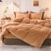 3pcs Brown Queen Velvet Duvet Cover Set, And Winter Bedding Set -vd21
