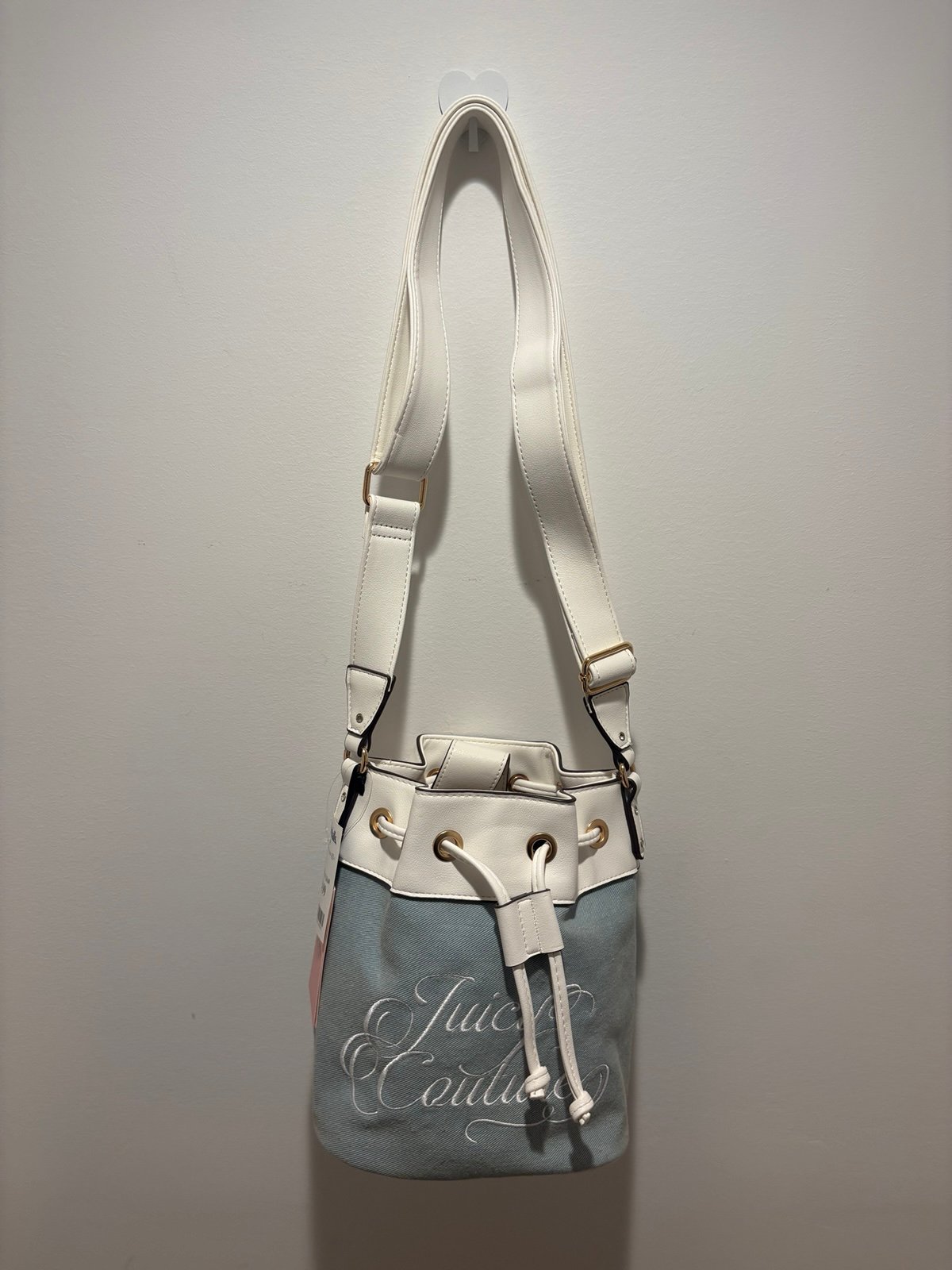 Juicy Couture Beach Crossbody Denim Bucket Bag